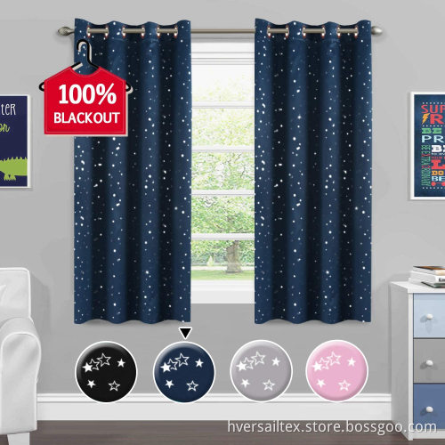Twinkle Stars Printed Curtains for Boys Girls